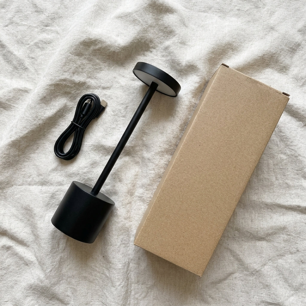 Cordless Table Lamp – flat lay