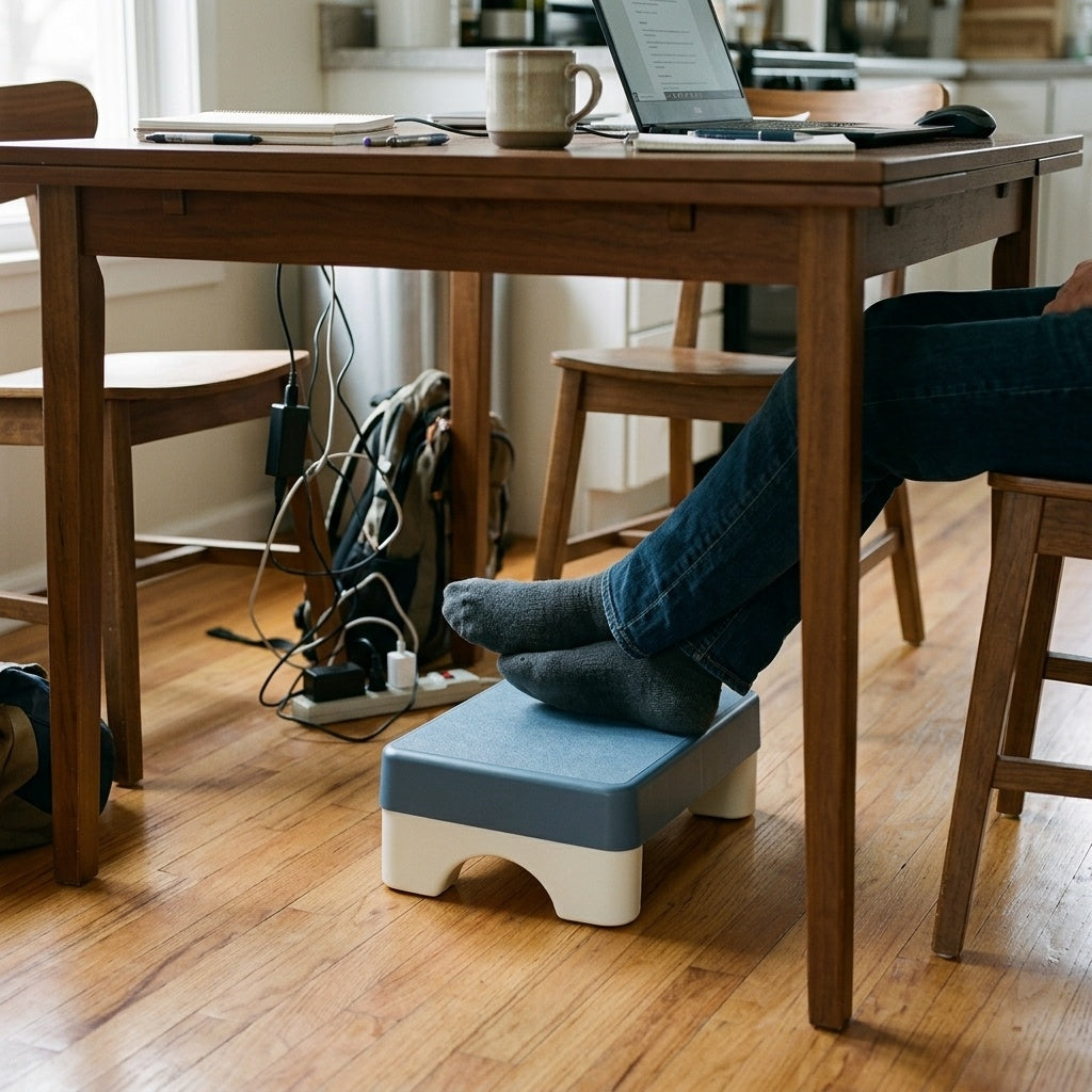Ergonomic Footrest - kitchen table