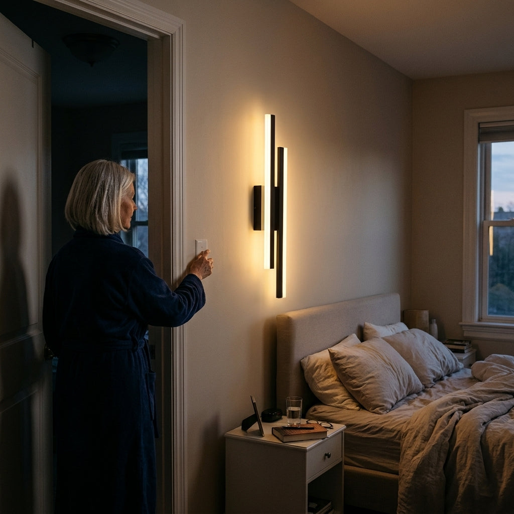 Double Line Wall Lamp – bedroom switch