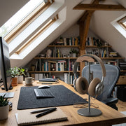 Walnut Headphone Stand - attic office