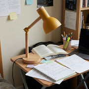 Wooden Desk Lamp - yellow student