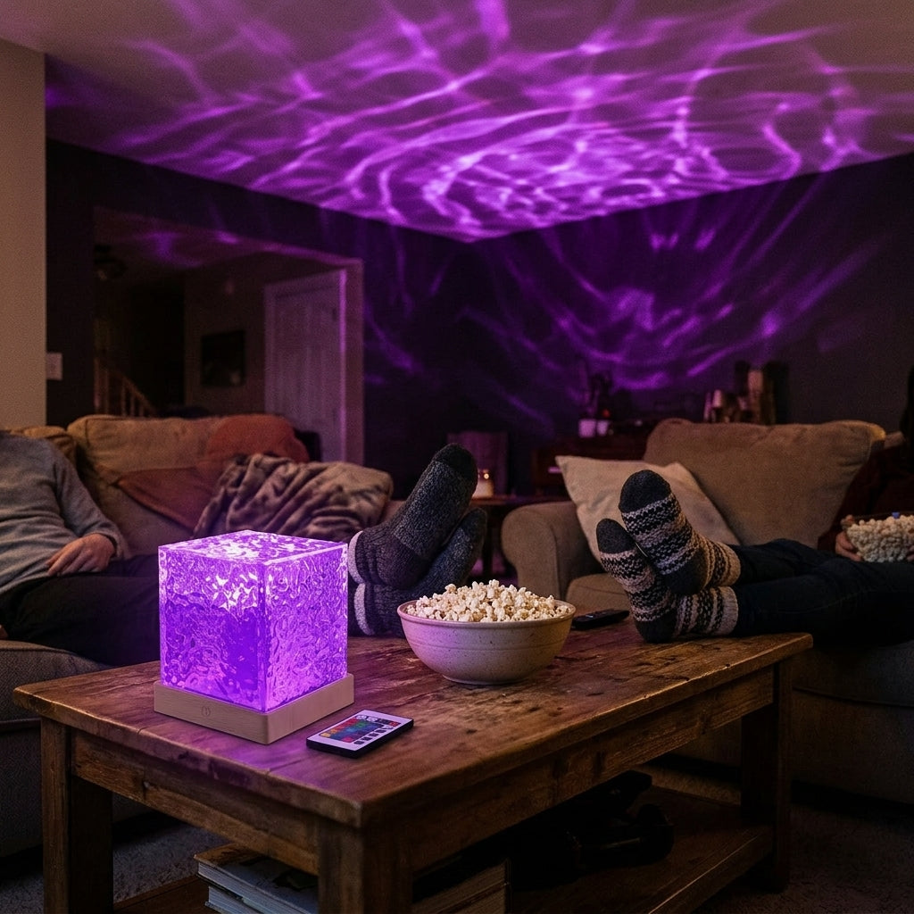 Ocean Wave Projector – movie night purple