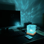 Ocean Wave Projector – desk cyan