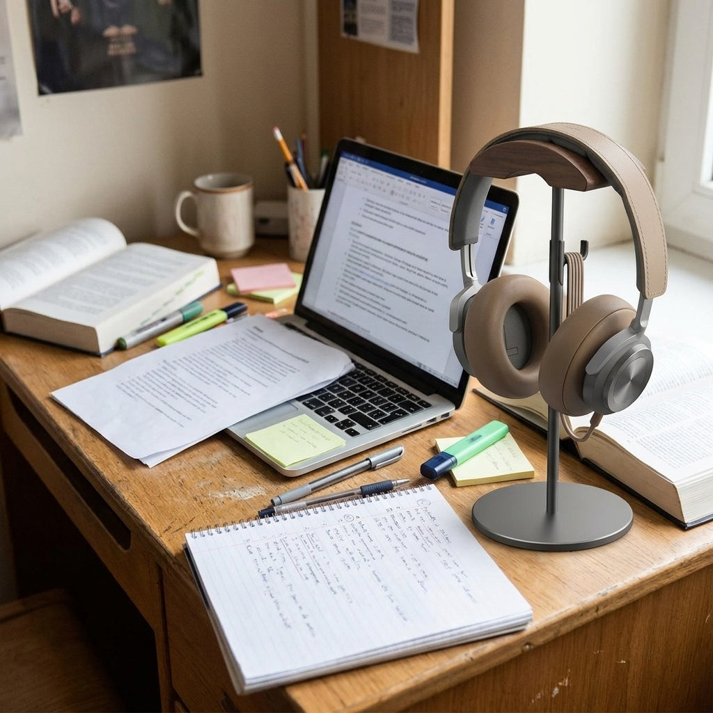 Walnut Headphone Stand - student