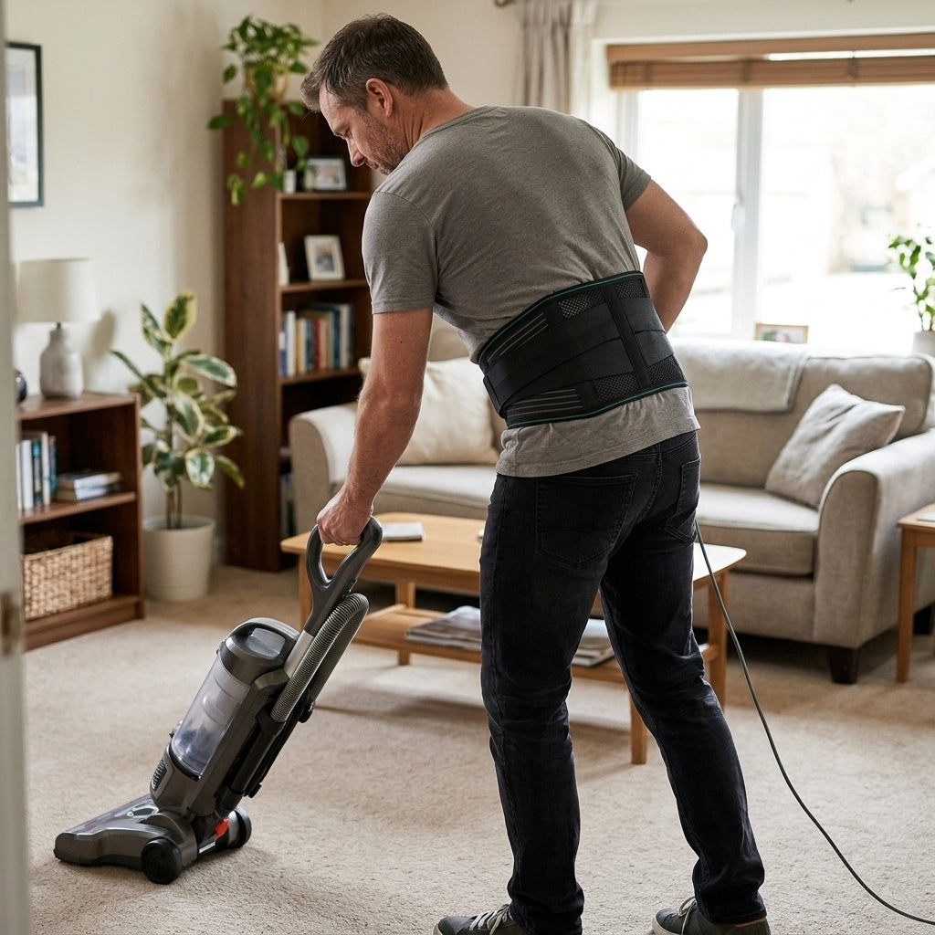 Back Support Belt - vacuuming