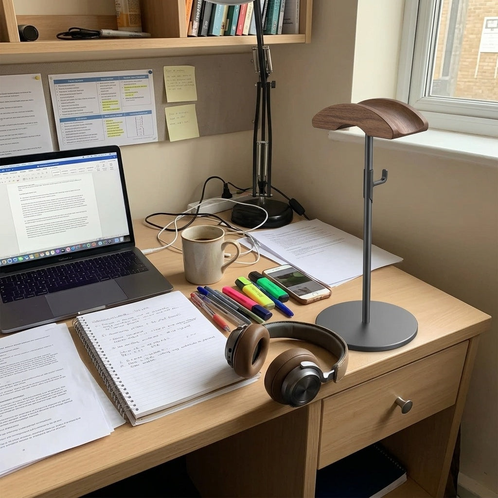 Walnut Headphone Stand - student