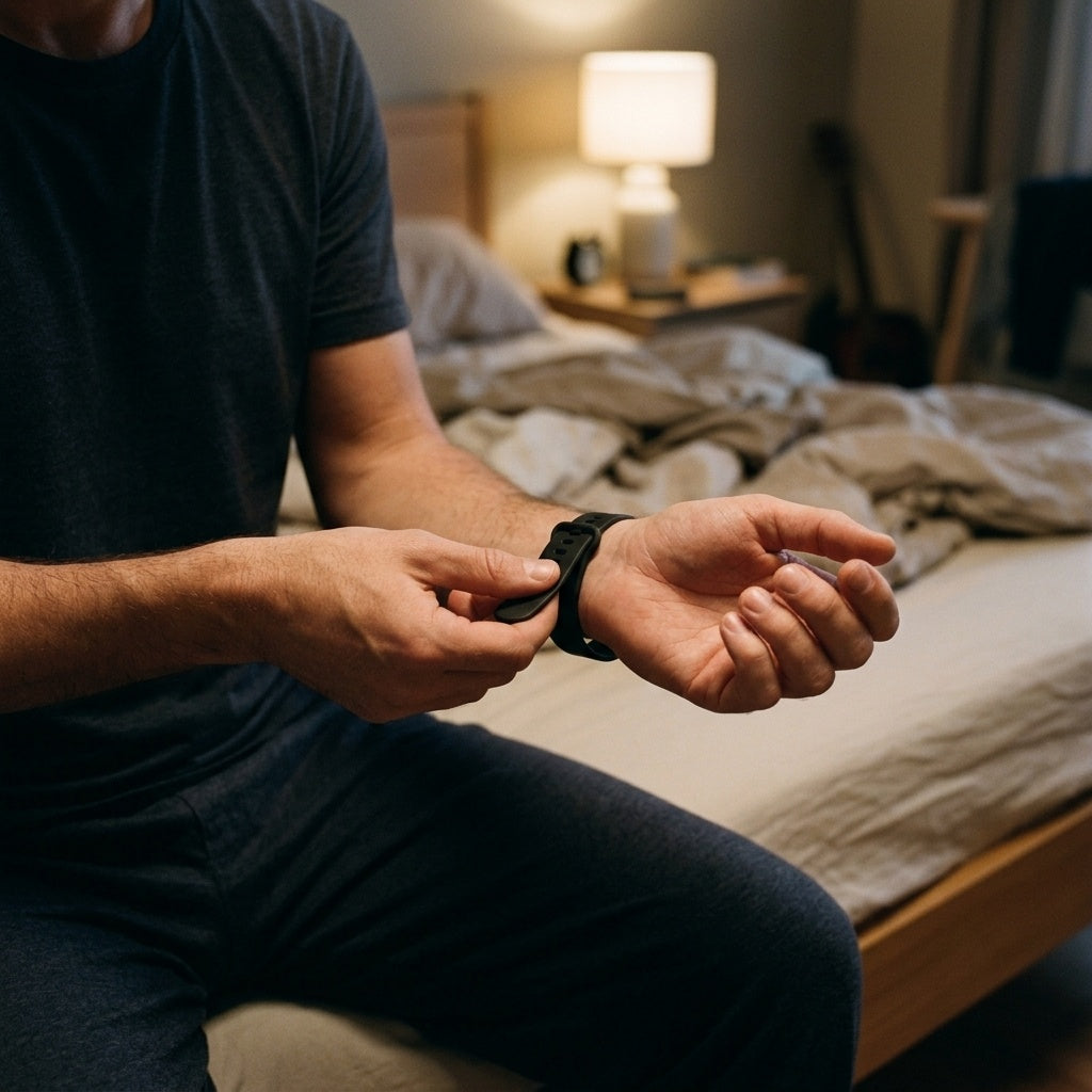 Silent Vibration Alarm - putting on