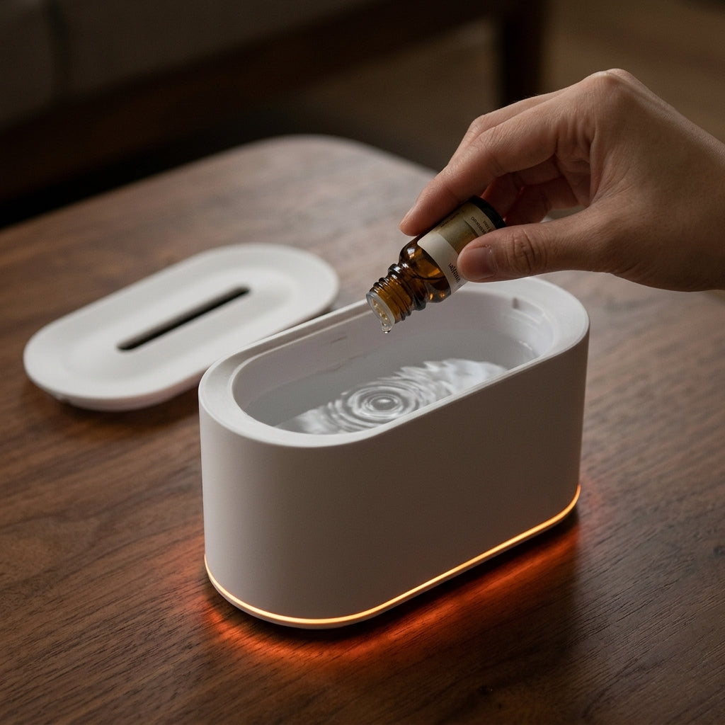 Flame Aroma Diffuser – adding oil