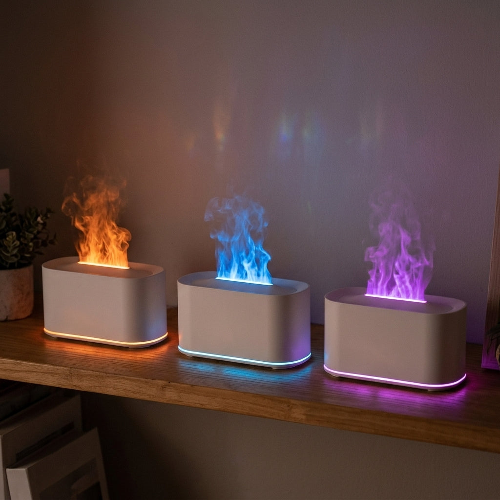 Flame Aroma Diffuser – three flame colours