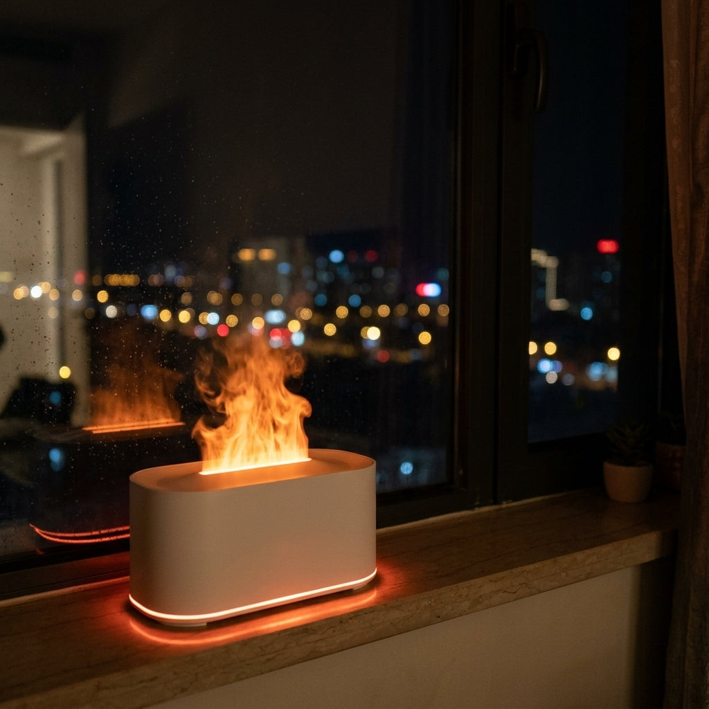 Flame Aroma Diffuser – city windowsill