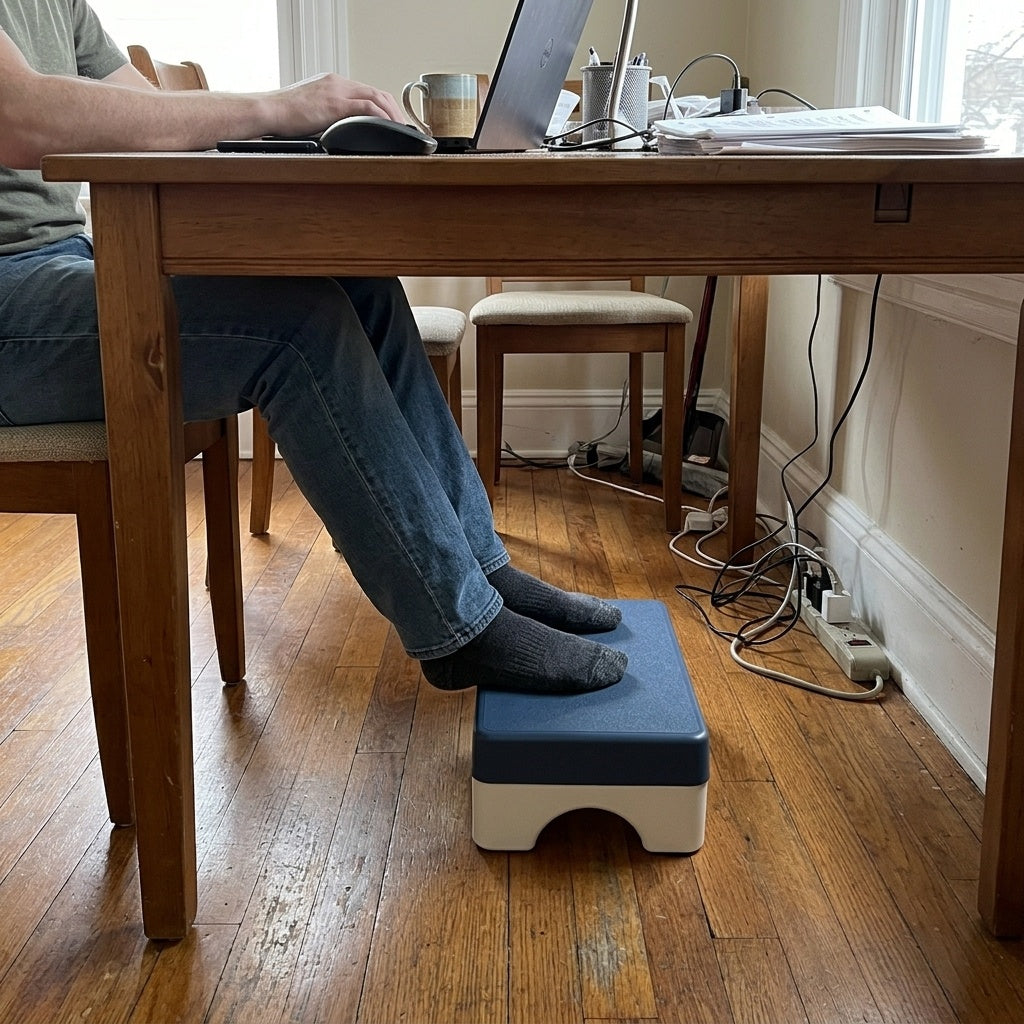 Ergonomic Footrest - kitchen table