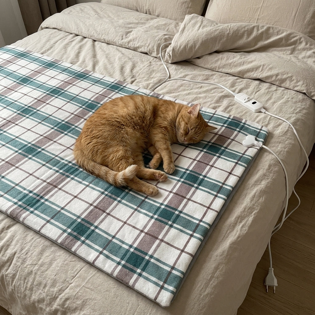 Electric Heated Blanket – cat asleep