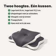 Twee hoogtes in één kussen