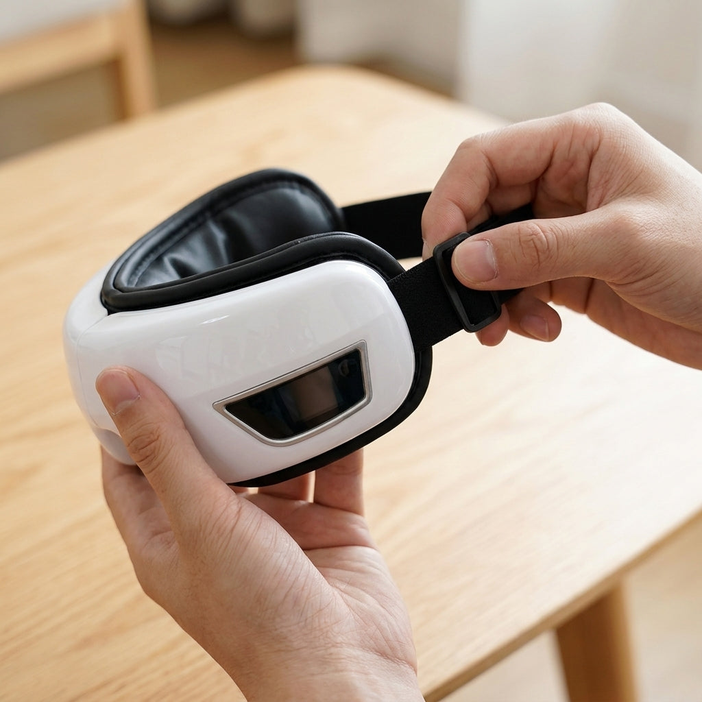 Heated Eye Massager - adjusting headband