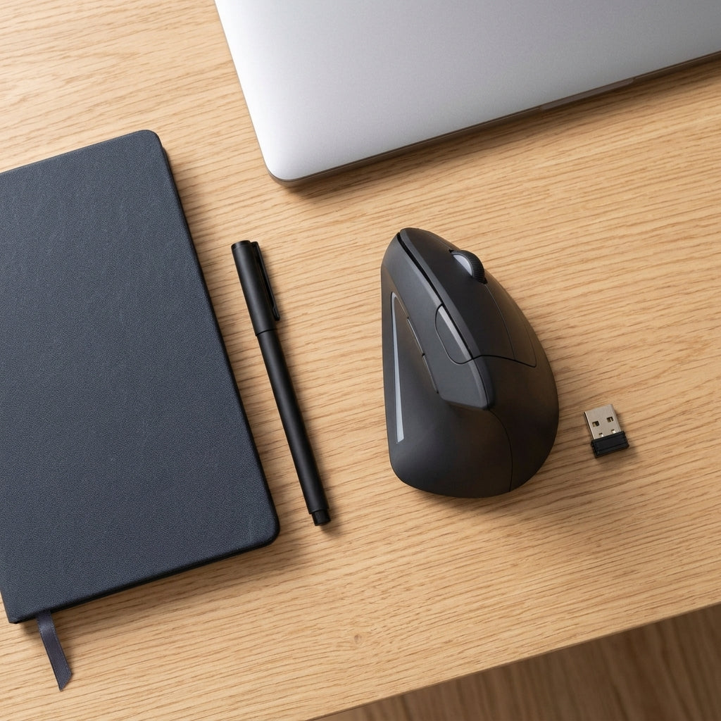 Vertical Ergonomic Mouse - flat lay