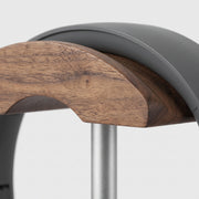 Walnut Headphone Stand - detail walnut side