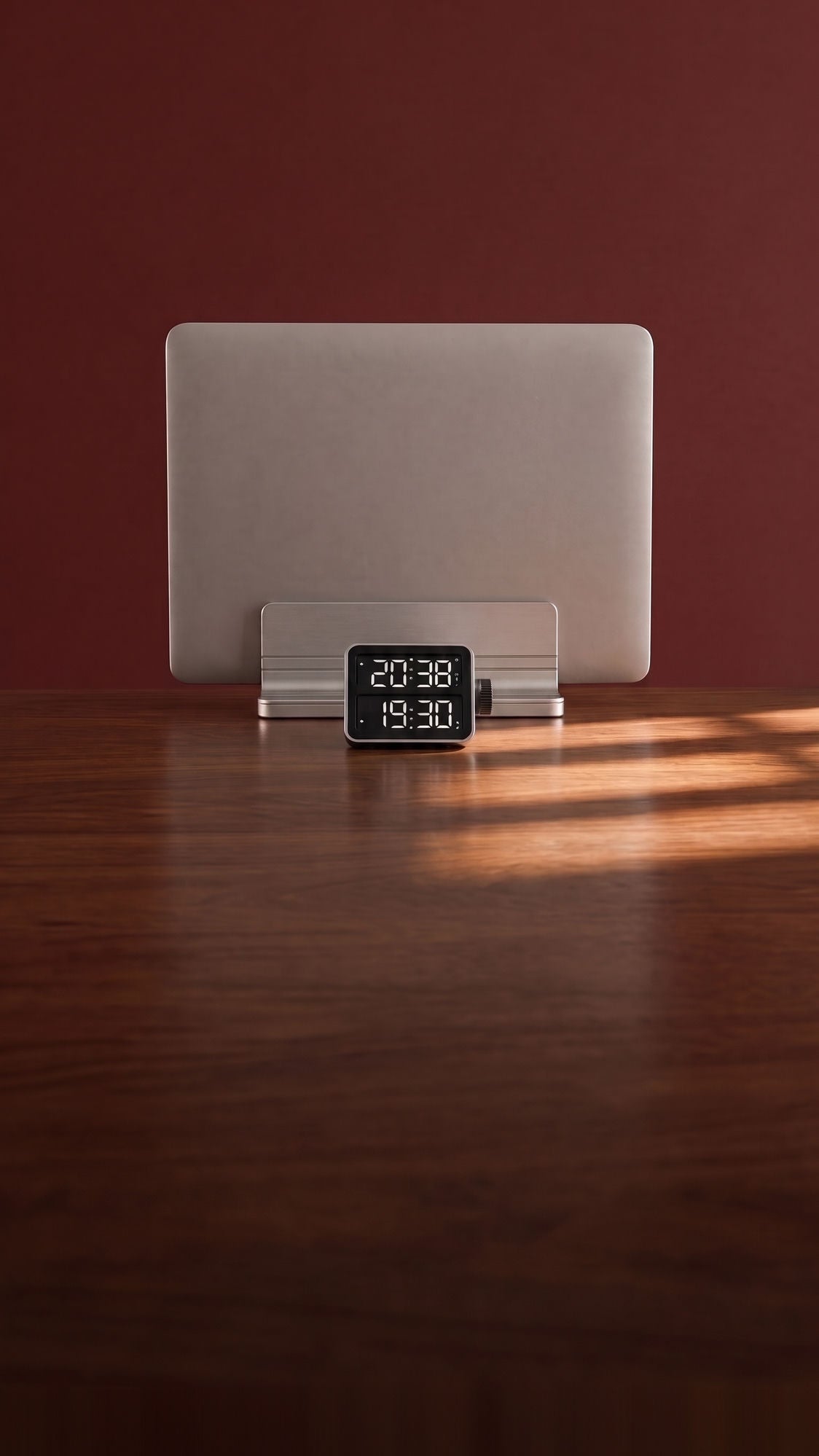 Compact home workspace with ergonomic accessories